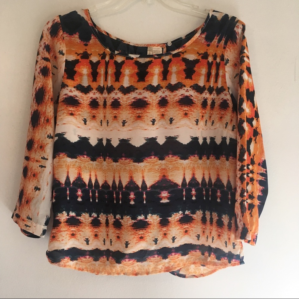 Japna Multi-color Tie Dye Look Top M